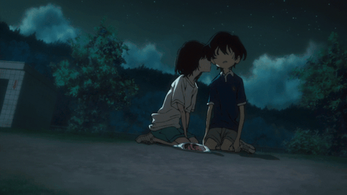Anime Cheek Kiss Anime Kiss Cheek GIF