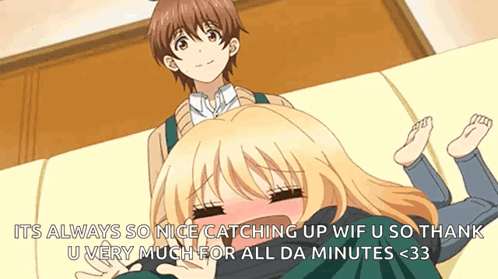 Anime Couple Anime Blush GIF