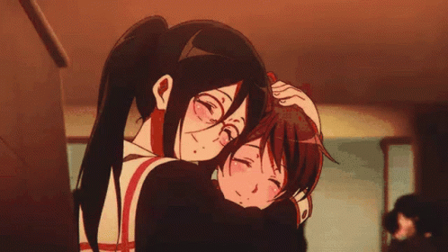 Anime Couple Anime Head Rub GIF