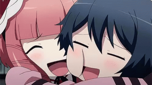 Anime Cuddle GIF
