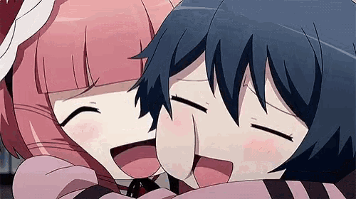 Anime Cuddle GIF