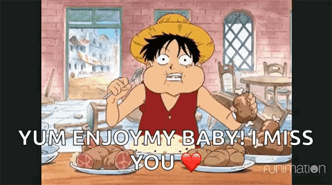 Anime Eating One Piece GIF