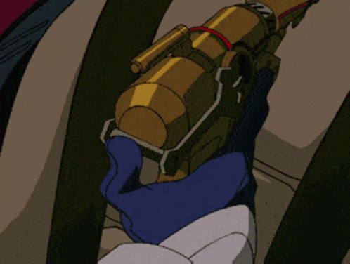 Anime Girl Big Rifel Boooom GIF