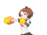 Anime Girl Cheerleader Sticker