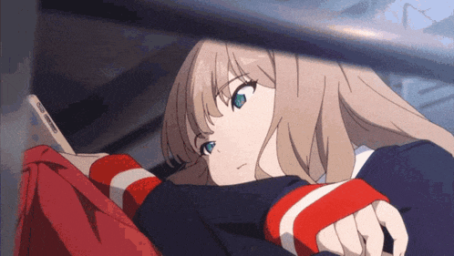 Anime Girl Listening To Music GIF