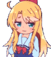 Anime Girl Shy Sticker