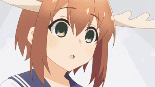 Anime Girl Thinking Noko Shikanoko GIF