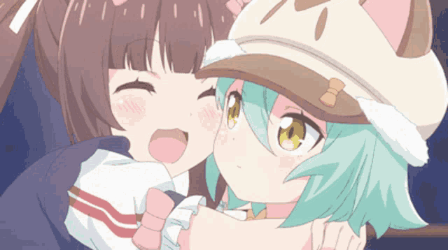 Anime Hug Anime Nekopara GIF