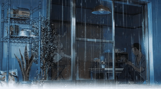 Anime Raining GIF
