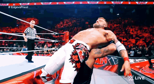 Announcer Table Razors Edge GIF. This 498 x 273 animated GIF is part of our edge wrestling collection. Created by BROKENUSMANWWE. View the original…