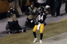 Antonio Brown GIF. This 228 x 152 animated GIF is part of our antonio brown kick collection. View the original animation, share it, or browse related GIFs.