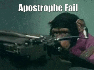 Apostrophe Fail Bad Punctuation GIF. This 320 x 240 animated GIF is part of our its bad writing collection. Created by kazvorpal. View the original…