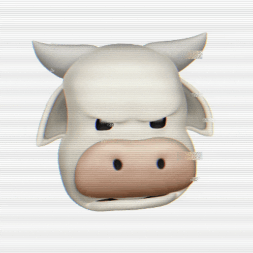 Apple Cow Angry Cow GIF