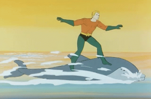 Aquaman Riding GIF