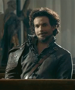 Aramis Musketeers GIF. This 250 x 300 animated GIF is part of our santiago cabrera collection. Related themes include smile, smirk. View the original…