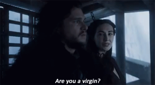 Are You A Virgin? GIF. This 498 x 274 animated GIF is part of our carice van houten collection. View the original animation, share it, or browse related GIFs.