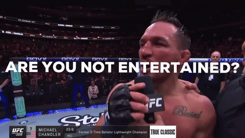 Are You Not Entertained Ufc GIF