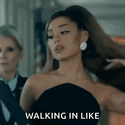 Ariana Grande Hair Flip GIF