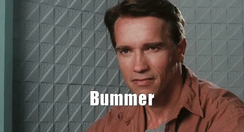 Arnold Schwarzenegger Bummer GIF. This 498 x 269 animated GIF is part of our get to the choppa collection. Related themes include arnold schwarzenegger…