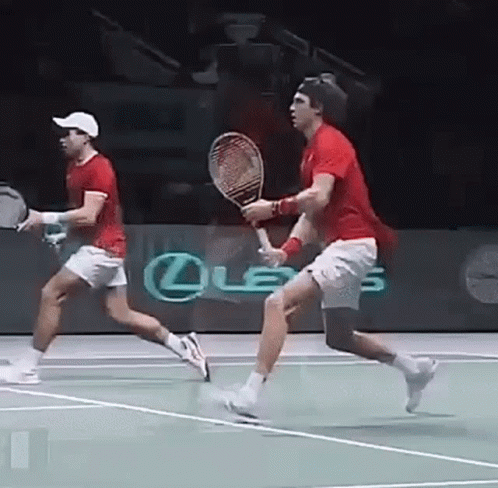 Aslan Karatsev Andrey Rublev GIF