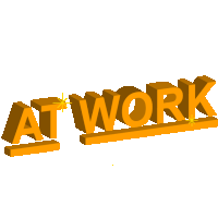 At Work Working Sticker