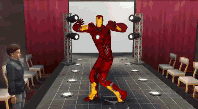 Avengers Sims Iron Man Robot GIF