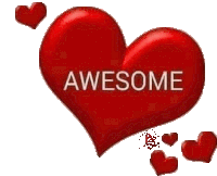 Awesome Heart Sticker