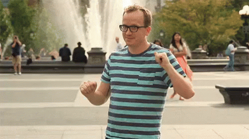 Awkward Chris Gethard Dancing GIF