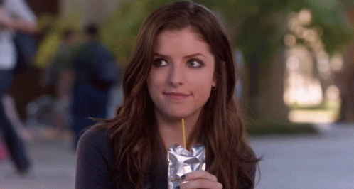 Awkward Smile Beca GIF