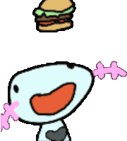 Axolotl Eat Sticker