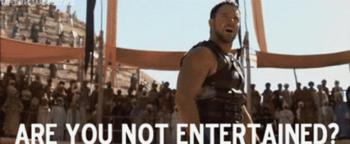Aynepotter GIF. This 498 x 205 animated GIF is part of our gladiator are you not entertained collection. Created by Tango11Cash. View the original…