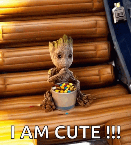 Baby Groot Eating GIF
