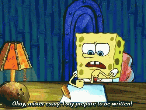 Back To College Essay GIF. This 480 x 360 animated GIF is part of our terminaste los deberes collection. Related themes include spongebob. Created by…