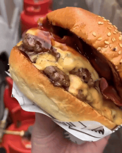 Bacon Double Cheeseburger Food GIF
