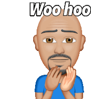 Bald Man Clap Sticker