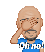 Bald Man Oh No Sticker