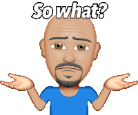Bald Man So What Sticker