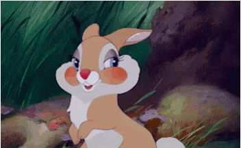 Bambi Thumber GIF. This 352 x 216 animated GIF is part of our tambor bambi collection. Related themes include flirt, hello, rabbit. View the original…