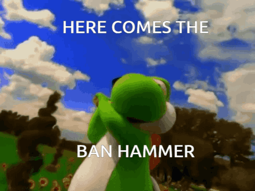 Ban Hammer Yoshi GIF