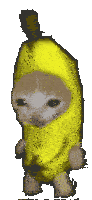 Banana Cat Banana Cat Running Sticker