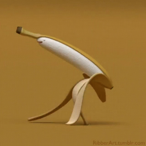 Banana Walking GIF