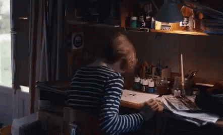 Banging Head Table GIF