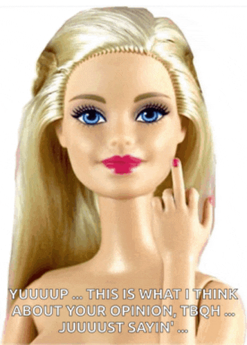 Barbie Middle Finger Meme