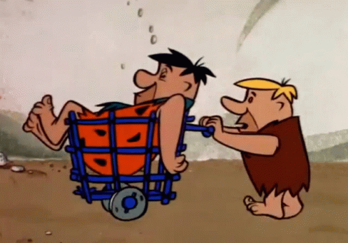Barney Rubble Fred Flintstone GIF