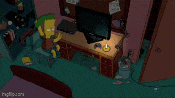 Bart Static Balloon Simpsons GIF