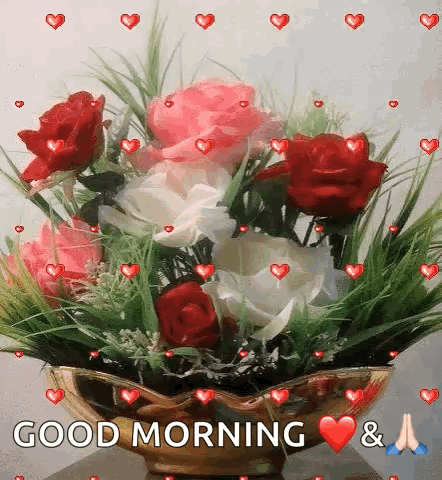 Basket Roses GIF