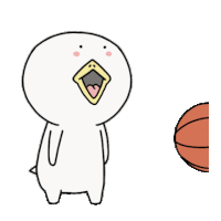 Basketball Player Bouncing Ball Sticker