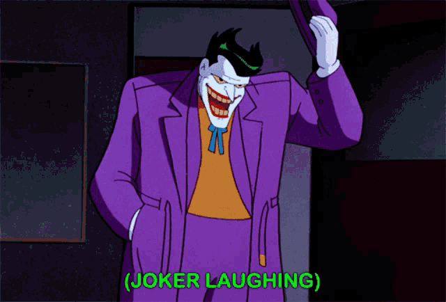 Batman The Animated Series Joker Laughing GIF