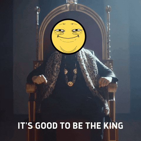 Be The King Throne GIF. This 480 x 480 animated GIF is part of our its good to be the king collection. Created by socomfy. View the original animation…