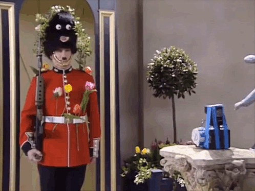 Bean Mr Bean GIF. This 498 x 374 animated GIF is part of our royal soldier collection. Related themes include mister bean, mr bean. Created by drewnfld…